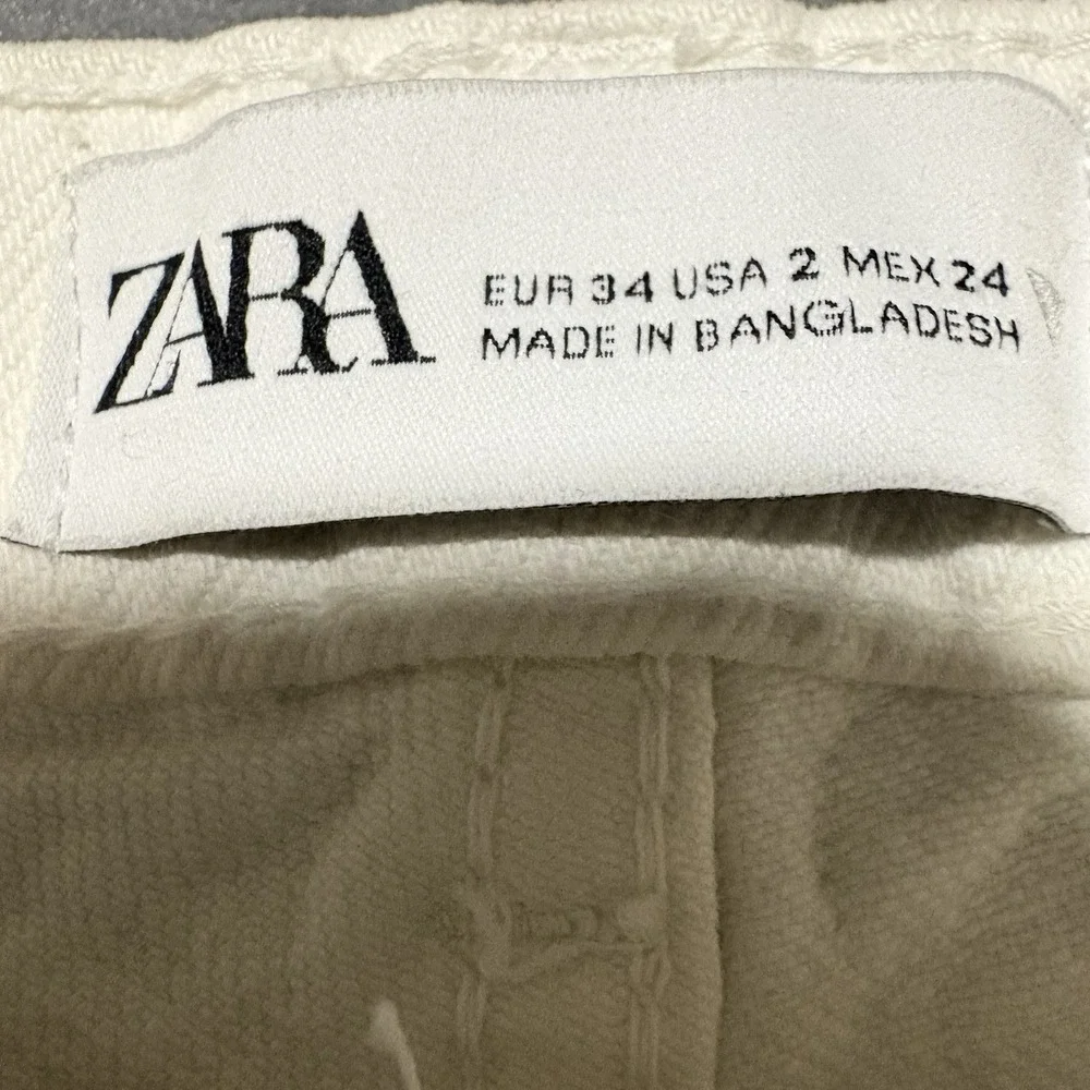 White Jeans Girls‎ Size 2 Skinny Ankle Zara Pants Denim Stretch NEW